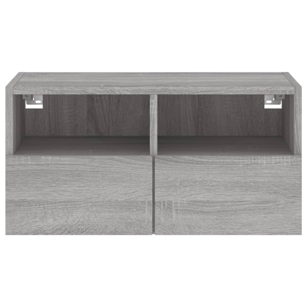 vidaXL Ντουλάπι Τοίχου Τηλεόρασης Γκρι Sonoma 60x30x30εκ Επεξ Ξύλο