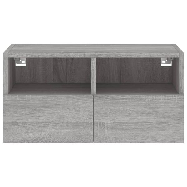 vidaXL Ντουλάπι Τοίχου Τηλεόρασης Γκρι Sonoma 60x30x30εκ Επεξ Ξύλο