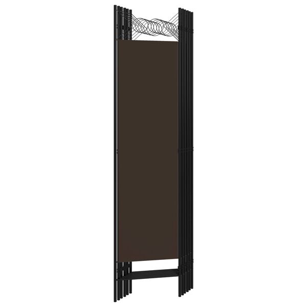 vidaXL Διαχωριστικό Δωματίου με 6 Πάνελ Καφέ 240 x 180 εκ.