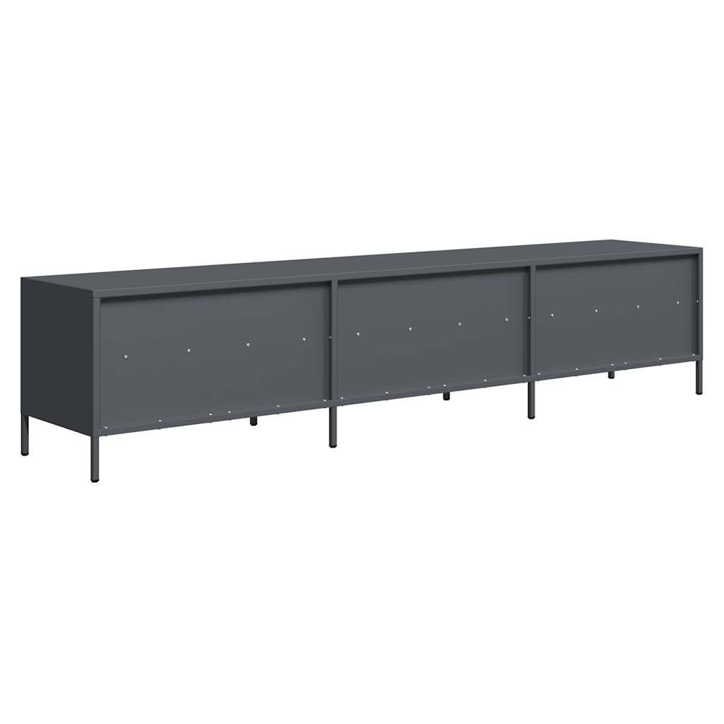 vidaXL Έπιπλο Τηλεόρασης Ανθρακί 202x39x43,5 εκ. Ατσάλι Ψυχρής Έλασης