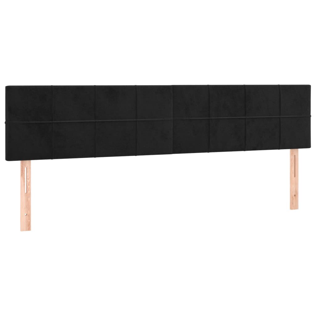 vidaXL Κρεβάτι Boxspring με Στρώμα Μαύρο 120x190 εκ. Βελούδινο