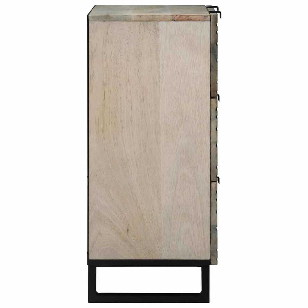 vidaXL Πλαϊνό γραφείο Λευκό 60 x 33.5 x 75 εκ. Μασίφ ξύλο μάνγκο