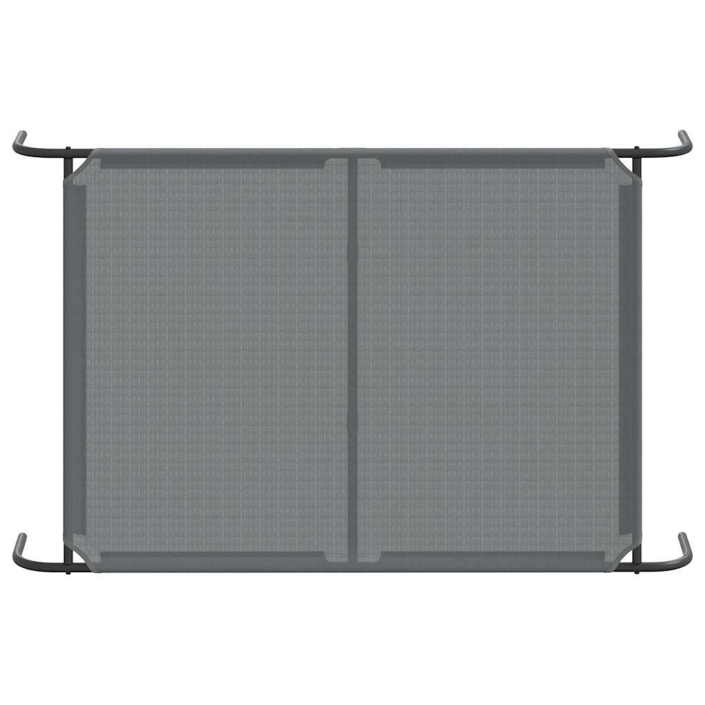 vidaXL Ανυψωμένο κρεβάτι σκύλου γκρι 130x80x20 cm Textilene και χάλυβα