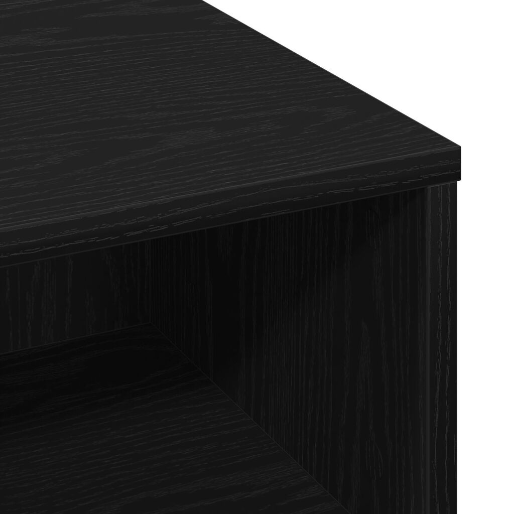 vidaXL Μαύρο Δρυς Τραπεζάκι Σαλονιού 60x60x30 εκ. - Φτιαγμένο από Ξύλο