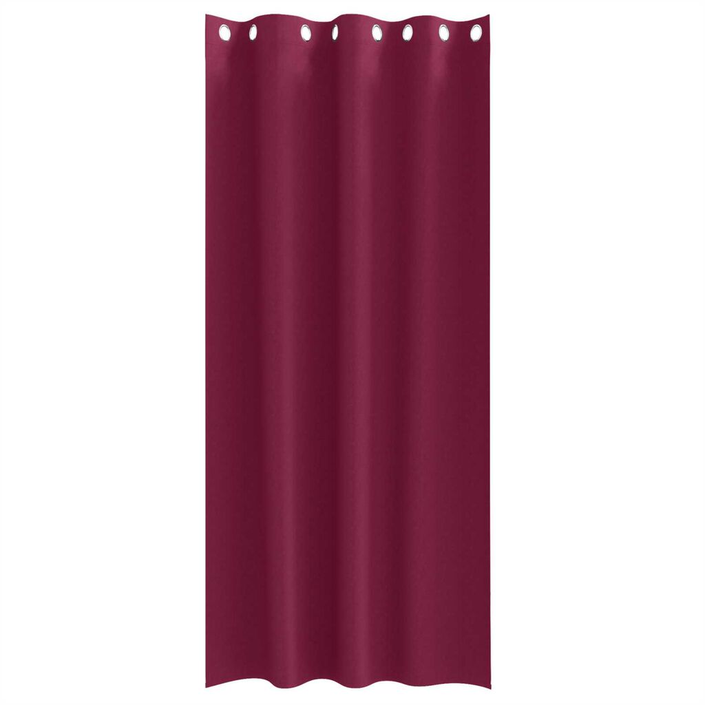 vidaXL Κουρτίνες με κουρτίνες 2 pcs Κόκκινο 260 x 140 εκ. Πολυεστέρας