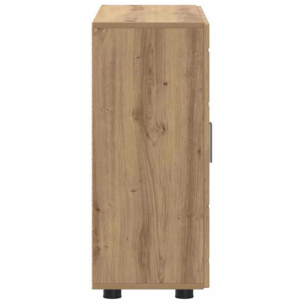 vidaXL Πλαϊνό γραφείο με ράφι με πόρτα artisan δρυς 55.5 x 29 x 100 εκ
