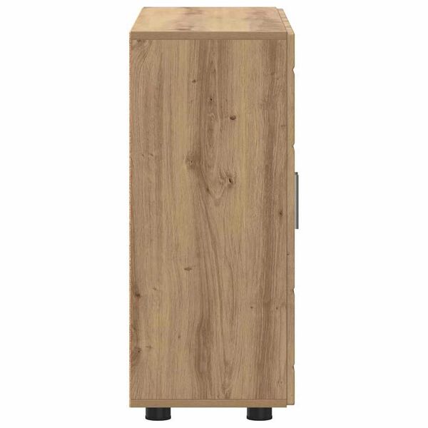 vidaXL Πλαϊνό γραφείο με ράφι με πόρτα artisan δρυς 55.5 x 29 x 100 εκ