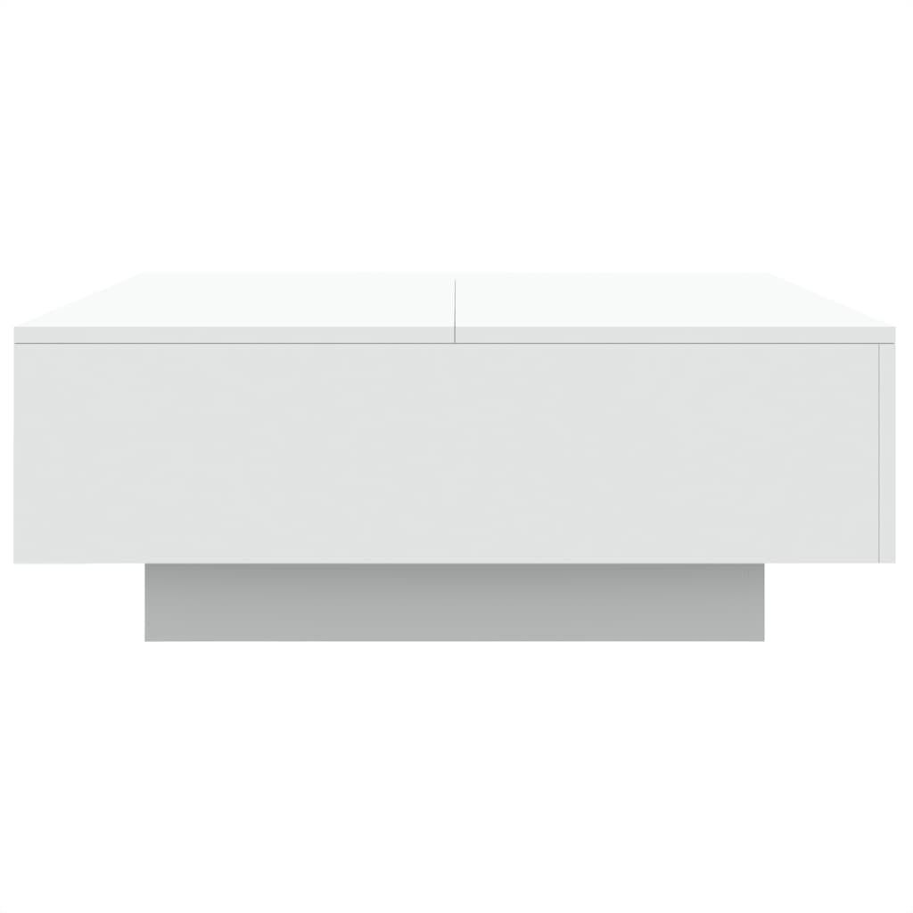 vidaXL Τραπεζάκι Σαλονιού με Φώτα LED Λευκό 80 x 80 x 31 εκ.