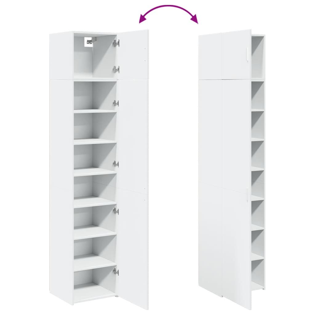 vidaXL Ντουλάπι Αποθήκευσης Στενό Λευκό 45x42,5x225 εκ. Επεξεργ. Ξύλο