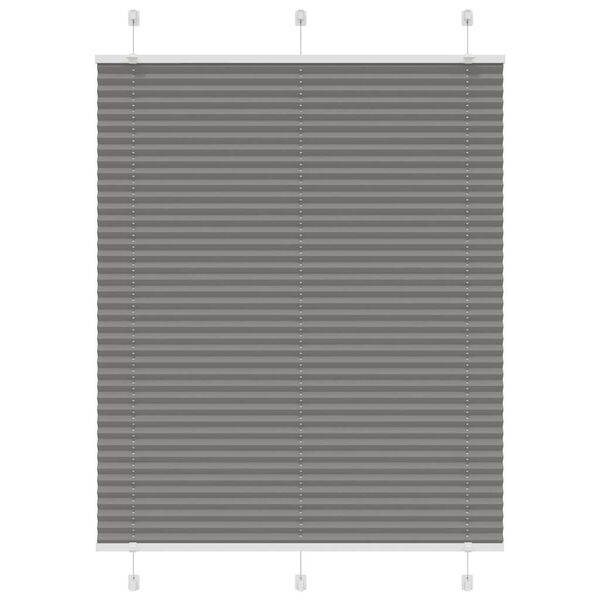 vidaXL Πλισέ περσίδα Ανθρακί 105x100 cm Πλάτος υφάσματος 104,4 cm