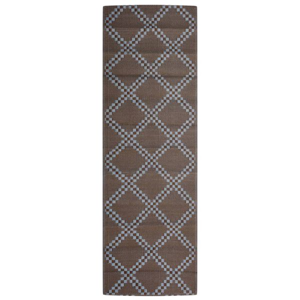 vidaXL Χαλί εξωτερικού χώρου ARAKIL Καφέ 80x250 cm PP
