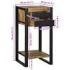vidaXL End Table με συρτάρι Καφέ 40 x 40 x 80 cm Στερεό ξύλο μάνγκο