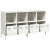 vidaXL Sideboard Λευκό 135x39x73,5 cm Ατσάλι ψυχρής έλασης