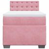vidaXL Κρεβάτι Boxspring με Στρώμα Ροζ 80 x 200 εκ. Βελούδινο