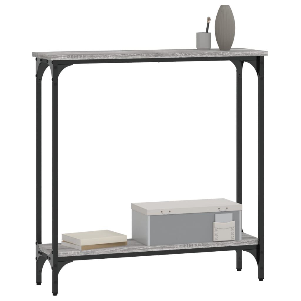 vidaXL Τραπέζι Κονσόλα Γκρι Sonoma 75x22,5x75 εκ. Επεξεργασμένο Ξύλο