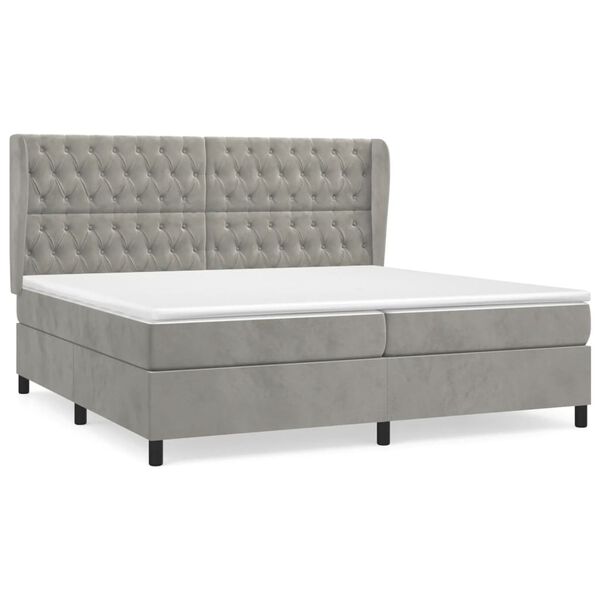 vidaXL &Kappa;&rho;&epsilon;&beta;ά&tau;&iota; Boxspring &mu;&epsilon; &Sigma;&tau;&rho;ώ&mu;&alpha; &Alpha;&nu;&omicron;&iota;&chi;&tau;ό &Gamma;&kappa;&rho;&iota; 200x200 &epsilon;&kappa;. &Beta;&epsilon;&lambda;&omicron;ύ&delta;&iota;&nu;&omicron;