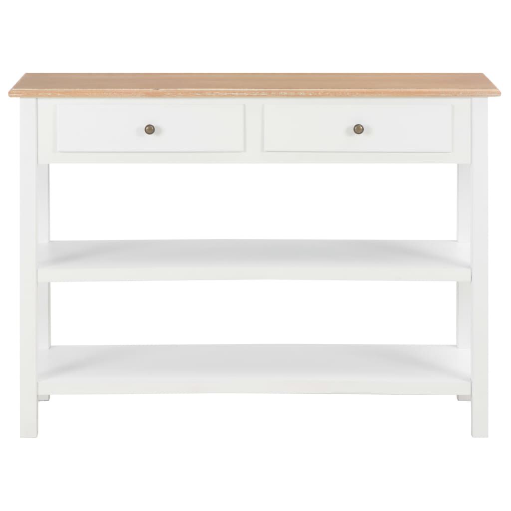 vidaXL Κονσόλα Λευκή 110 x 35 x 80 εκ. από MDF