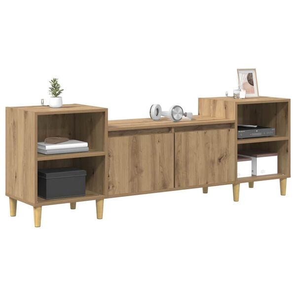 vidaXL &Nu;&tau;&omicron;&upsilon;&lambda;ά&pi;&iota; TV Artisan Oak 160 x 35 x 55 &epsilon;&kappa;. &Epsilon;&pi;&epsilon;&xi;&epsilon;&rho;&gamma;&alpha;&sigma;&mu;έ&nu;&omicron; &xi;ύ&lambda;&omicron;