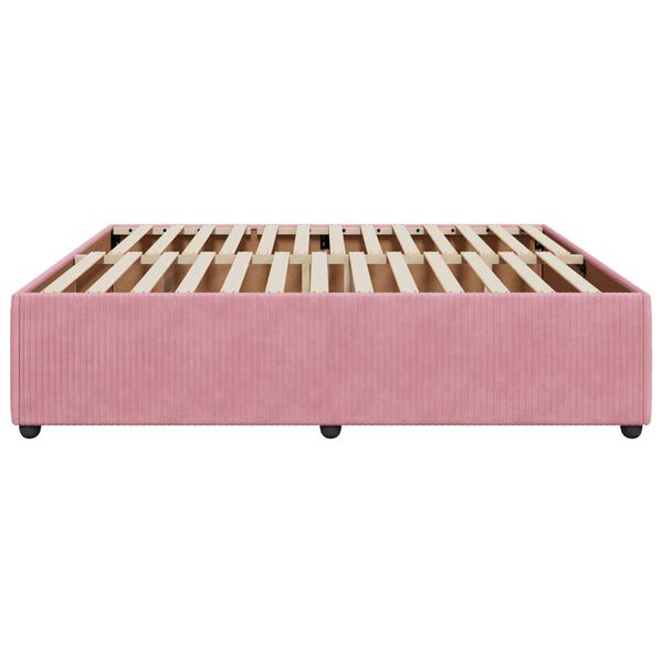 vidaXL Πλαίσιο Κρεβατιού Ροζ 180x200 εκ. Βελούδινο