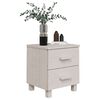 vidaXL Κομοδίνο HAMAR 2 Τεμ. Λευκά 40 x 35 x 44,5εκ. Μασίφ Ξύλο Πεύκου