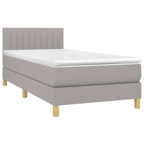 vidaXL &Kappa;&rho;&epsilon;&beta;ά&tau;&iota; Boxspring &mu;&epsilon; &Sigma;&tau;&rho;ώ&mu;&alpha; & LED &Alpha;&nu;.&Gamma;&kappa;&rho;&iota; 90x190 &epsilon;&kappa;. &Upsilon;&phi;&alpha;&sigma;&mu;ά&tau;&iota;&nu;&omicron;