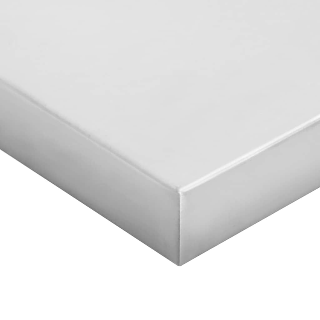 vidaXL Ράφια Τοίχου 2 τεμ. Ασημί 75x40x3 εκ. Ανοξείδωτο Ατσάλι