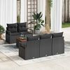 vidaXL Σετ Καναπέ Κήπου 6 pcs Μαύρο