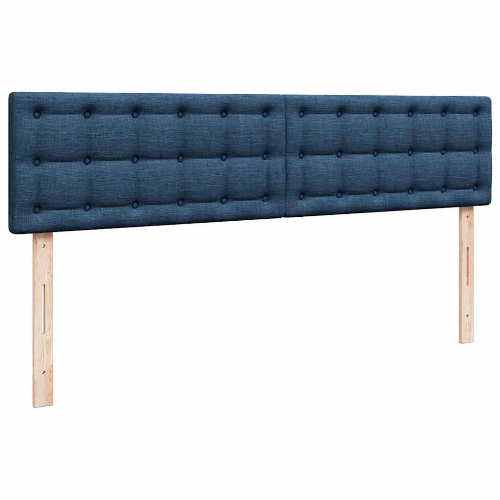 vidaXL Οθωμανικό κρεβάτι με στρώματα μπλε 180x200cm ύφασμα