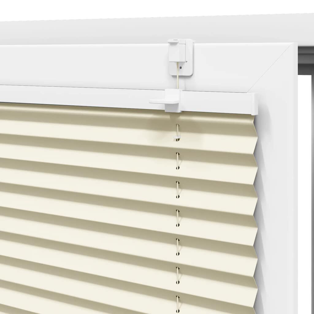 vidaXL Πλισέ περσίδα Κρέμα 70x100 cm Πλάτος υφάσματος 69,4 cm