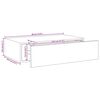 vidaXL Ράφια Τοίχου με Συρτάρια 2 Τεμ. Γκρι 40 x 23,5 x 10εκ. από MDF