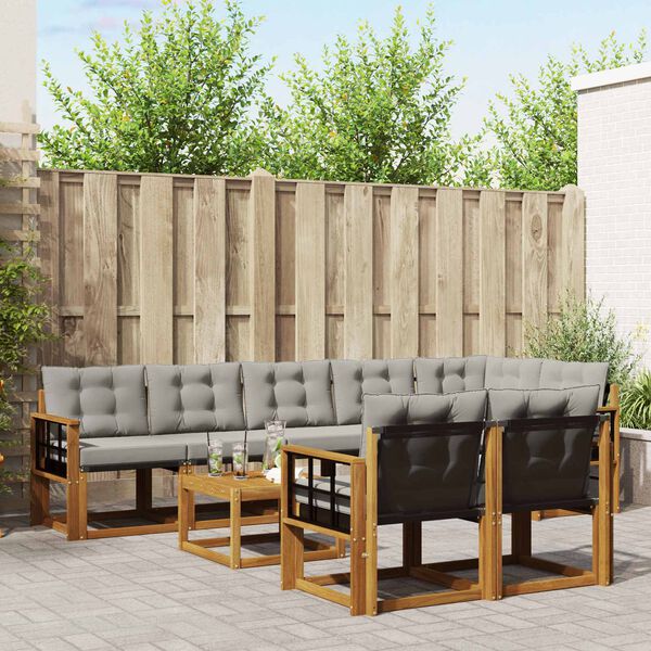 vidaXL &Sigma;&epsilon;&iota;&rho;ά &Kappa;&alpha;&nu;&alpha;&pi;έ &Epsilon;&xi;&omega;&tau;&epsilon;&rho;&iota;&kappa;&omicron;ύ 9 pcs &Phi;&upsilon;&sigma;&iota;&kappa;ό &kappa;&alpha;&iota; &Alpha;&nu;&omicron;&iota;&chi;&tau;ό &Gamma;&kappa;&rho;&iota;