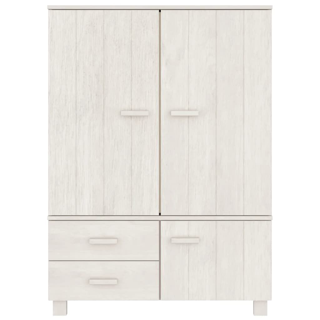 vidaXL Ντουλάπα HAMAR Λευκή 99 x 45 x 137εκ. από Μασίφ Ξύλο Πεύκου