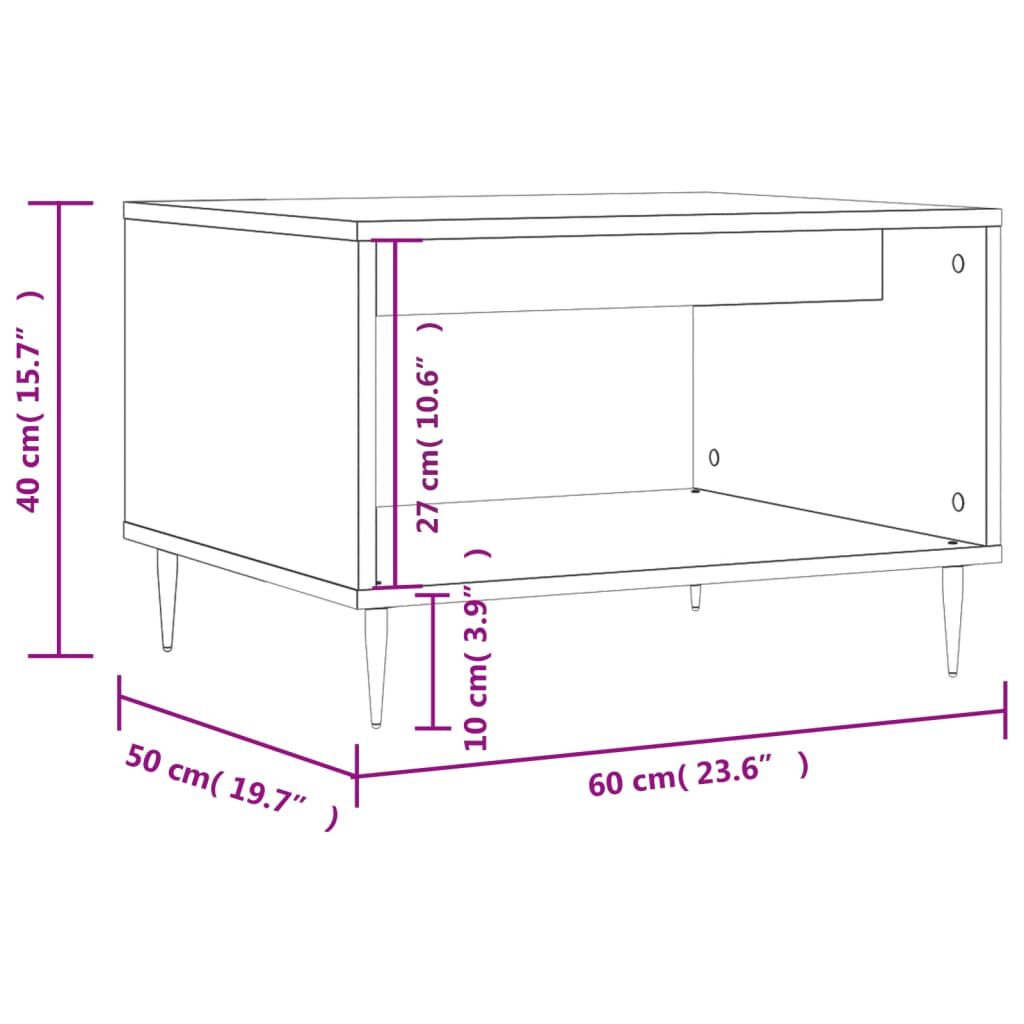 vidaXL Τραπεζάκι Σαλονιού Sonoma Δρυς 60x50x40 εκ. από Επεξεργ. Ξύλο
