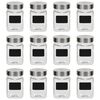 vidaXL Βάζα Αποθήκευσης 12 τεμ. 300 ml με Αυτοκόλλητο
