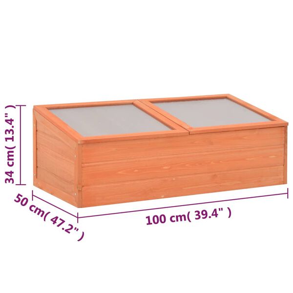 vidaXL Θερμοκήπιο 100x50x34 εκ. Ξύλινο
