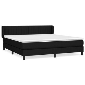 vidaXL &Kappa;&rho;&epsilon;&beta;ά&tau;&iota; Boxspring &mu;&epsilon; &Sigma;&tau;&rho;ώ&mu;&alpha; &Mu;&alpha;ύ&rho;&omicron; 160x200 &epsilon;&kappa;. &Upsilon;&phi;&alpha;&sigma;&mu;ά&tau;&iota;&nu;&omicron;