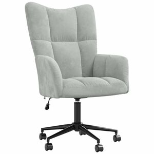 vidaXL Πολυθρόνα Relax Ανοιχτό Γκρι Βελούδινη