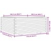 vidaXL Ζαρντινιέρα Κήπου Λευκή 110x110x49,5 εκ. από Μασίφ Ξύλο Πεύκου