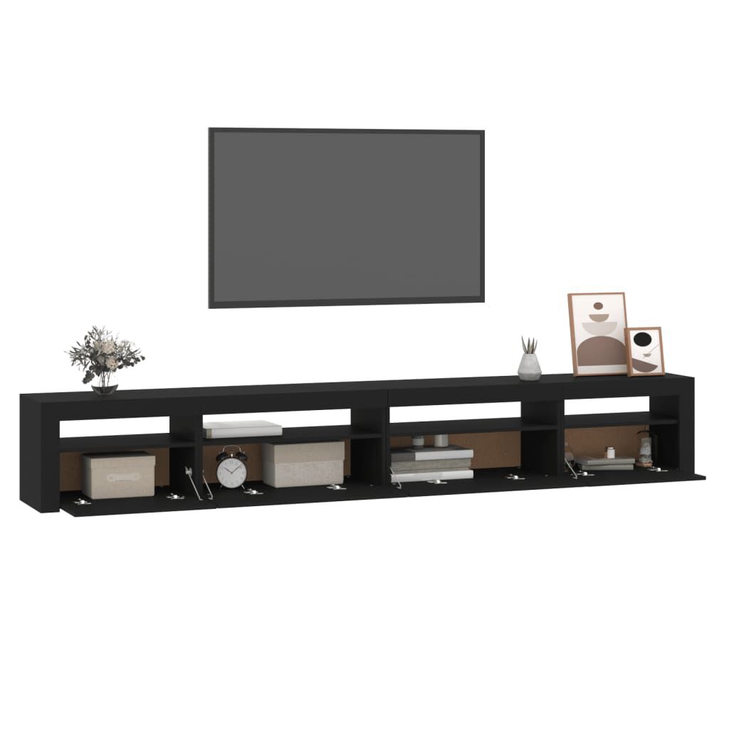 vidaXL Έπιπλο Τηλεόρασης με LED Μαύρο 270x35x40 εκ.