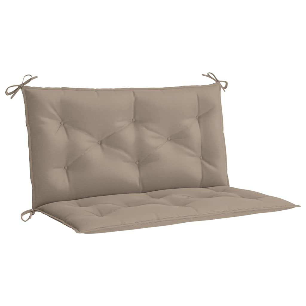 vidaXL Μαξιλάρι Πάγκου Κήπου Taupe 100x(50+50)x7 εκ. Ύφασμα Oxford