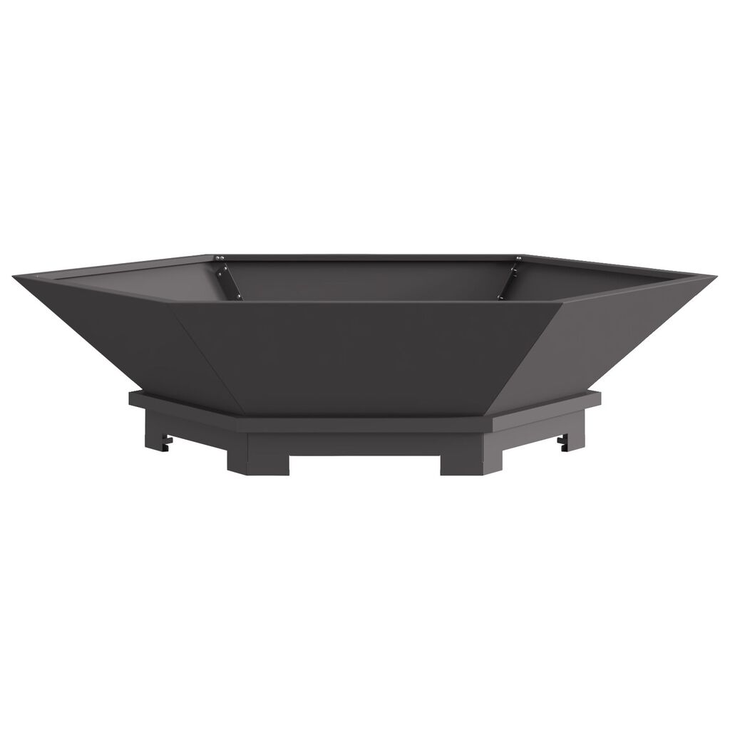 vidaXL Φωτιά Πυρκαγιάς Εξαγωνική Μαύρη 100x100x28 εκ Ατσάλι