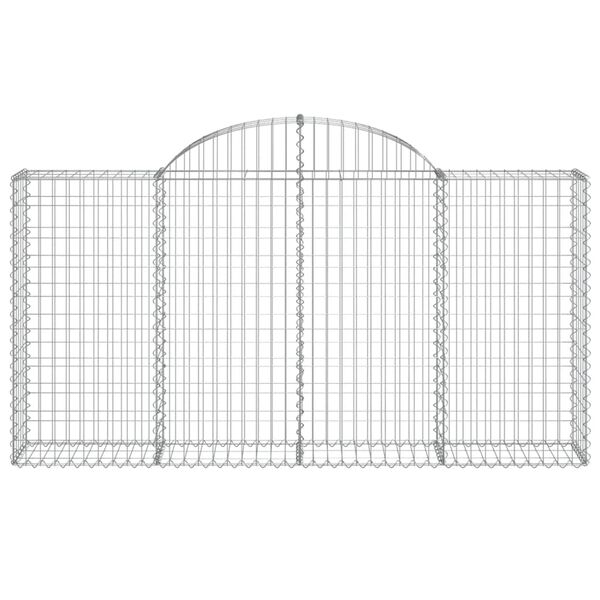 vidaXL Συρματοκιβώτια Τοξωτά 18 τεμ. 200x30x100/120 εκ. Γαλβαν. Ατσάλι