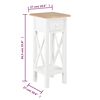 vidaXL Τραπεζάκι Βοηθητικό Λευκό 27 x 27 x 65,5 εκ. Ξύλινο