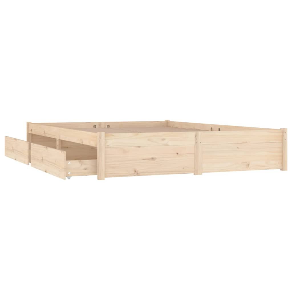 vidaXL Πλαίσιο Κρεβατιού με Συρτάρια 120x190 εκ. Small Double