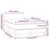 vidaXL Κρεβάτι Boxspring με Στρώμα & LED Λευκό 120x190 εκ. Συνθ. Δέρμα