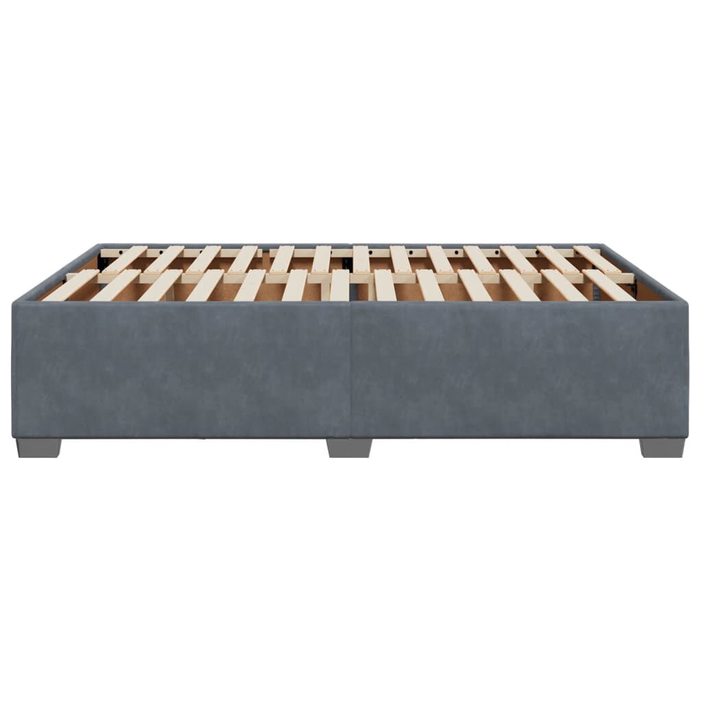 vidaXL Σκελετός Κρεβατιού Χωρίς Στρώμα Γκρι 140x200 εκ. Βελούδινο