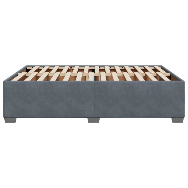 vidaXL Σκελετός Κρεβατιού Χωρίς Στρώμα Γκρι 140x200 εκ. Βελούδινο