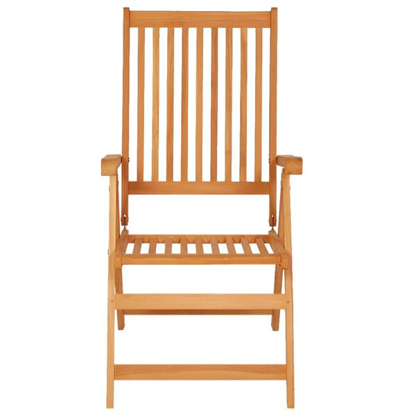 vidaXL Καρέκλες Κήπου 4 Τεμαχίων από Μασίφ Ξύλο Teak με Μπλε Μαξιλάρια