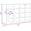 vidaXL Παπουτσοθήκη Sonoma Δρυς 103 x 30 x 67 εκ. Επεξεργασμένο ξύλο