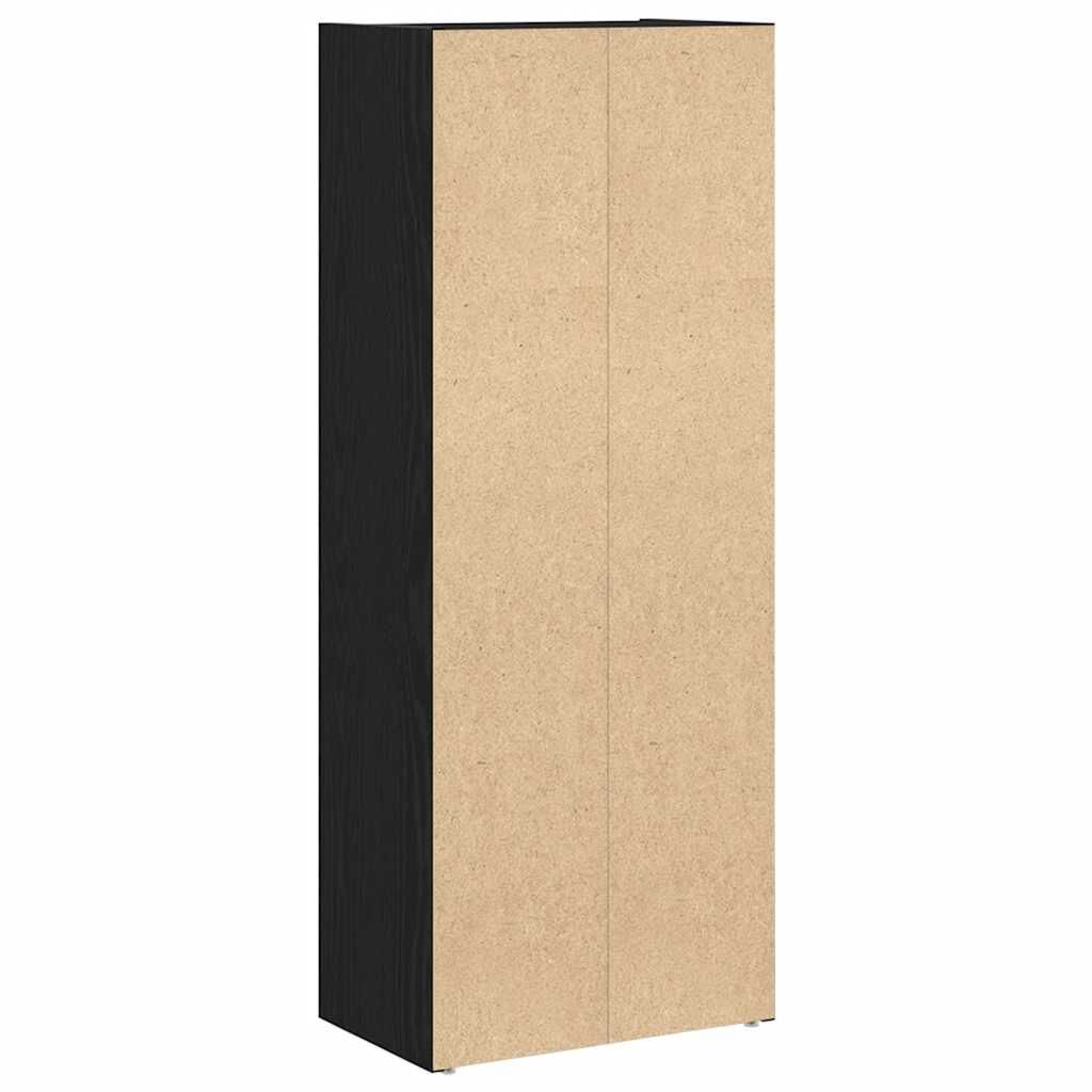 vidaXL Βιβλιοθήκη Μαύρη Δρυς 40x24x102 εκ. Κατασκευασμένο ξύλο